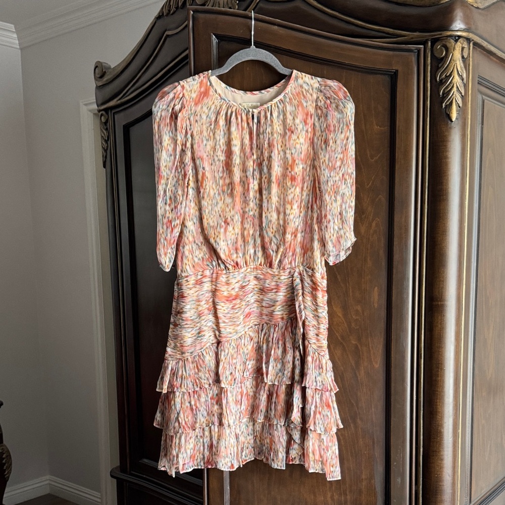 Shoshanna Elegant Multicolor Ruffle Dress size 12